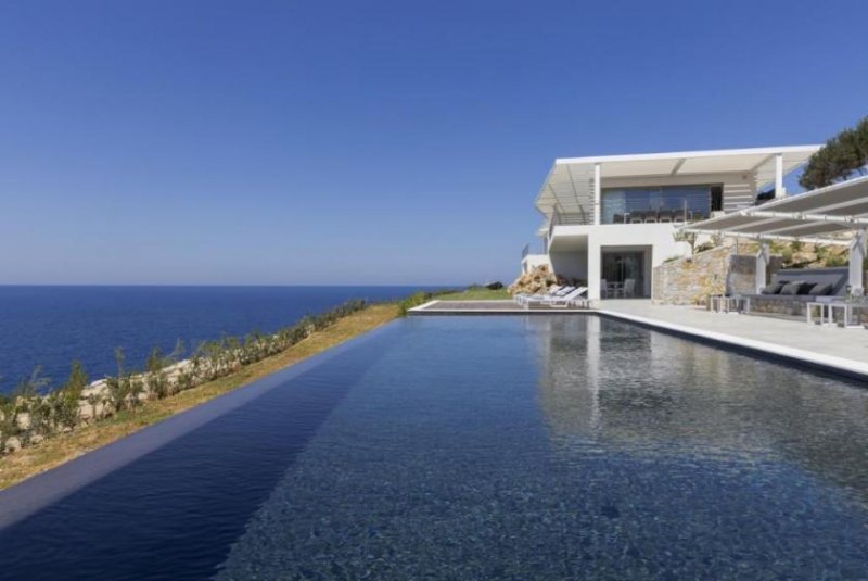 Plaka bei Chania MIT VIDEO: Kreta, Plaka bei Chania: Luxuriöse Villa am Meer mit Panoramablick zum Verkauf Haus kaufen